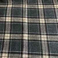 Luxury Wool Blend TWEED Fabric Material - T41 CHECKED GREY
